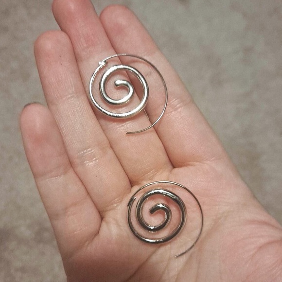 Any 2/$20 Silver Spiral Threader Earrings - Picture 3 of 6